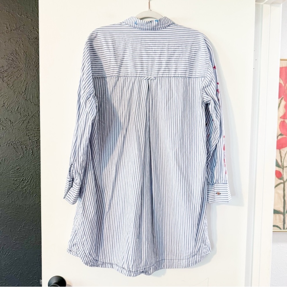Anthropologie Pilcro Paint Splatter Long-Sleeve Shirt Dress Size Large - Picture 6 of 9